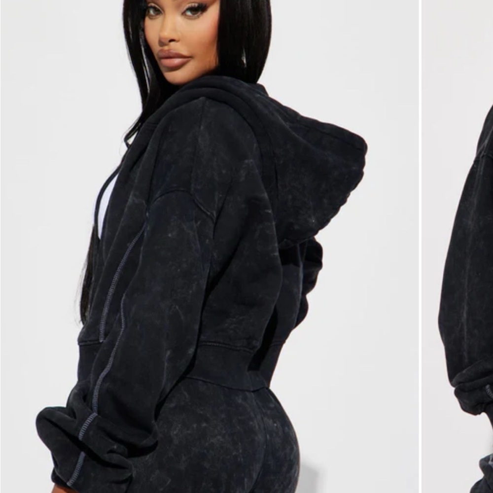 NWOT Norah Washed Lounge Hoodie - Black